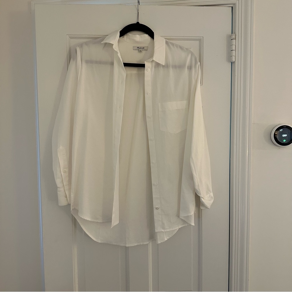 Madewell White Long Sleeve Buttondown